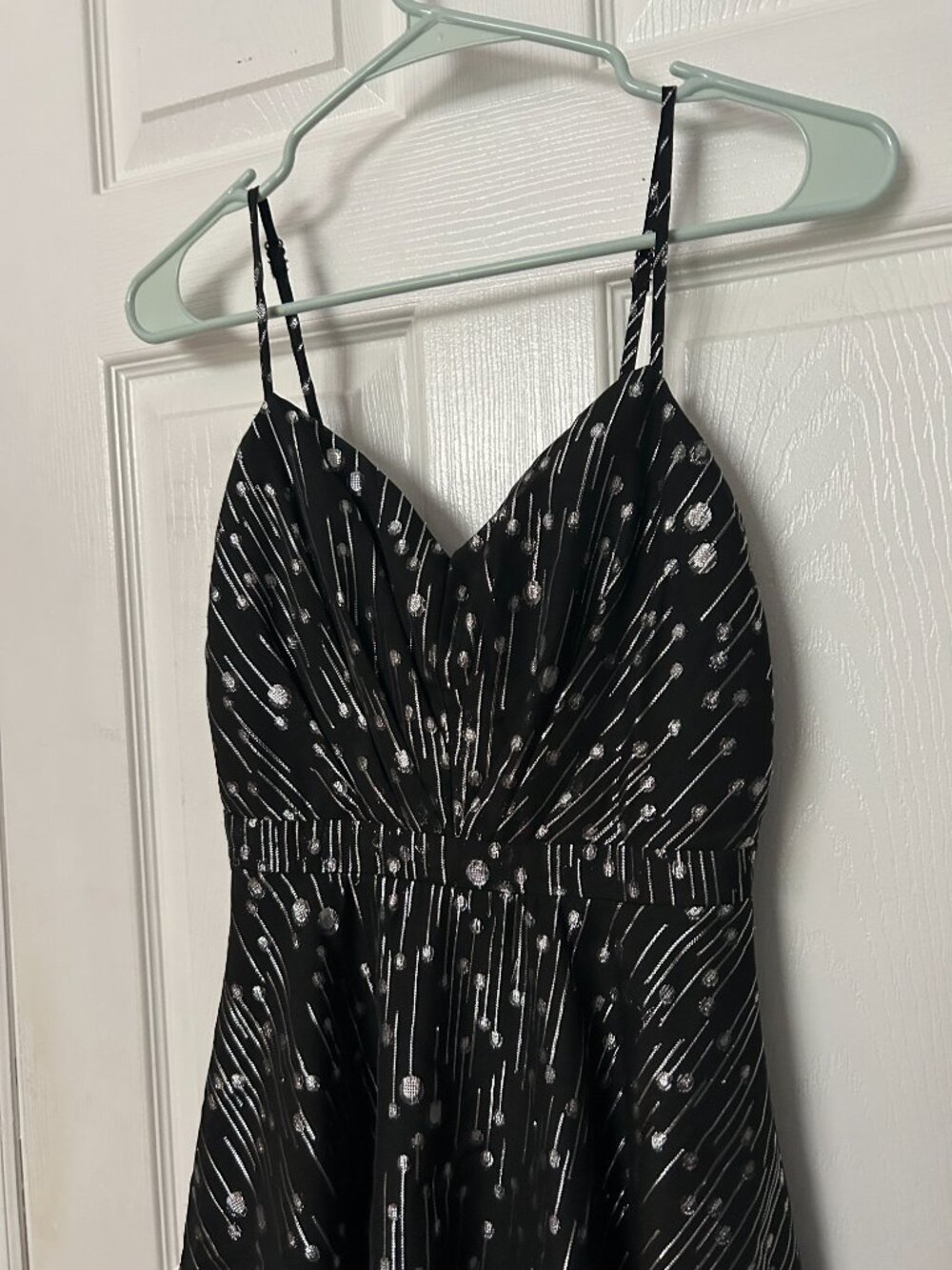 Trixxi Black and Silver Shimmery Party Dress Junior's Size 1 Y2K New Year's Glam - Picture 4 of 15